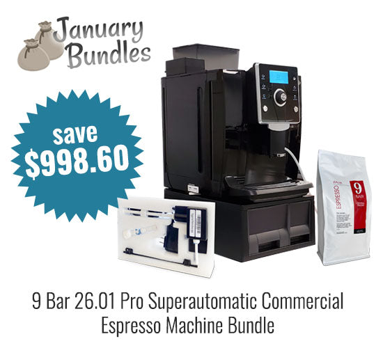 9 Bar 26.01 Pro Superautomatic Espresso Machine Bundle